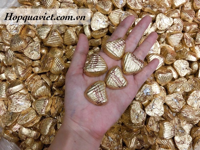Set 100 viên kẹo socola tim- chocolate Quà cám ơn tiệc cưới - Quà sự kiện