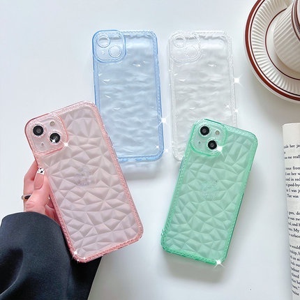 Ốp Điện Thoại TPU Mềm Trong Suốt Vân Kim Cương Cho for iPhone 14 13 12 11 Pro Max SE 2 XS XR X 8 7 Plus 6 6s Plus