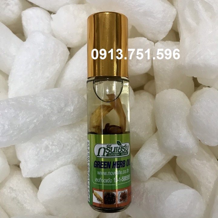 Dầu Lăn Thảo Dược Green Herb 8ml Thái Lan