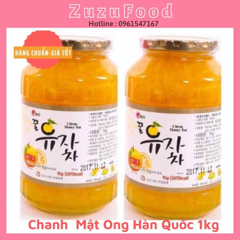 Chanh Ngâm Mật Ong Hàn Quốc Hũ 1kg Giảm Ho Hiệu Quả