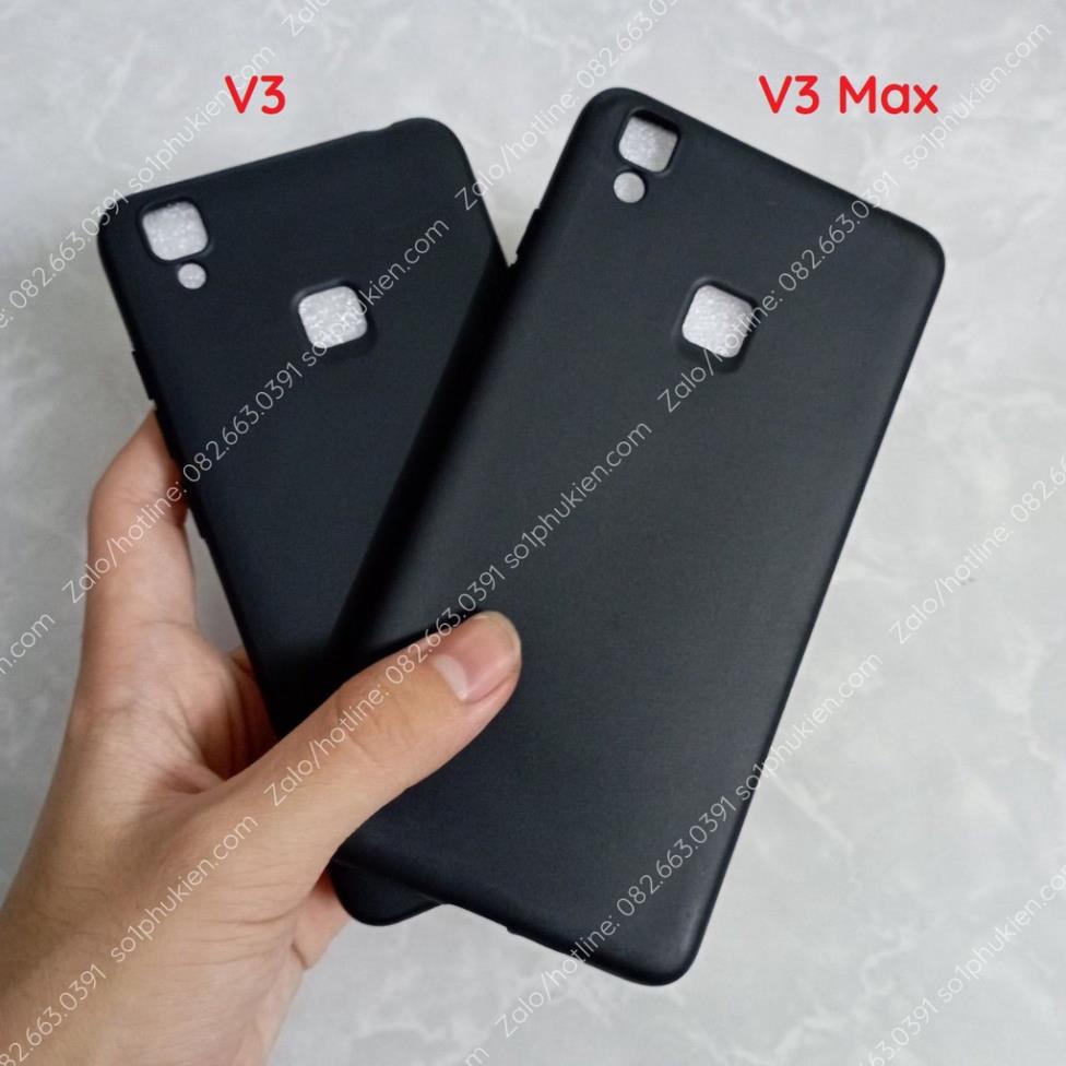 Ốp lưng dẻo đen Vivo V3/V3 MAX loại dẻo đen giả da, loại dẻo đen TPU siêu bền siêu dẻo