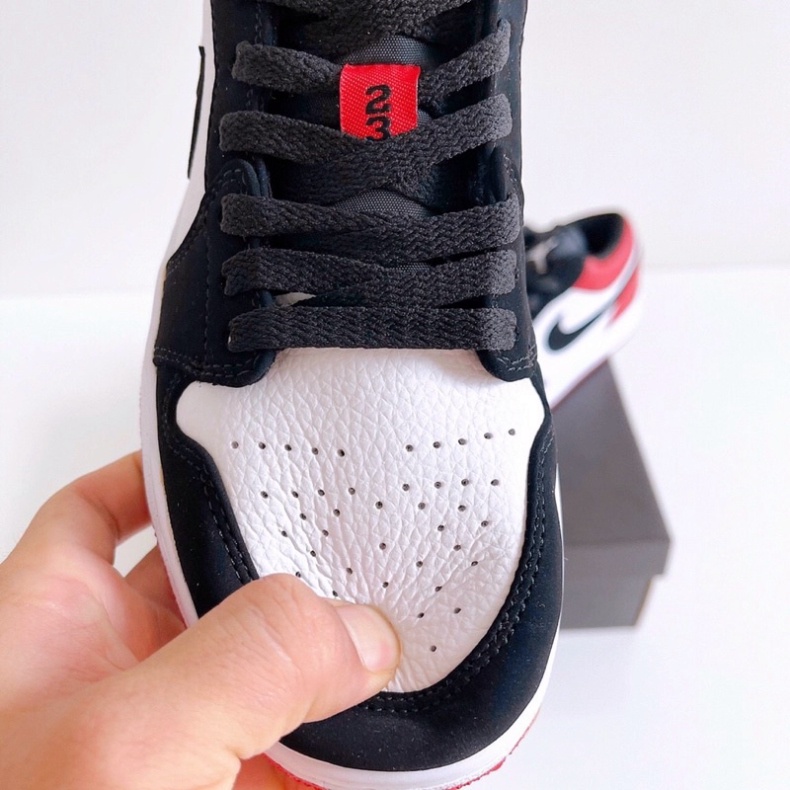 [FREE SHIP] Giày Sneaker Cổ Thấp - Jordan 1 Low Black Toe Đen Đỏ Fullbox | BigBuy360 - bigbuy360.vn