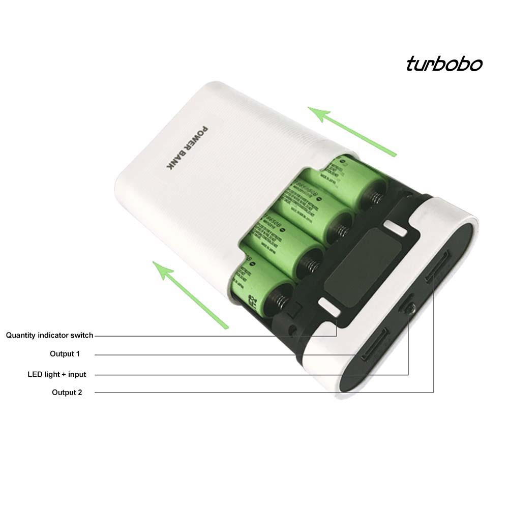 Hộp Đựng Pin Sạc Dự Phòng 18650 Diy thiết kế 4 ngăn tiện lợi