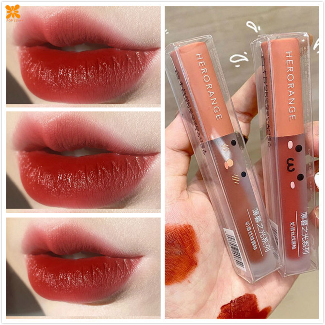 [Hàng mới về] Son kem lì mịn như nhung thiết kế vỏ trong suốt độc đáo