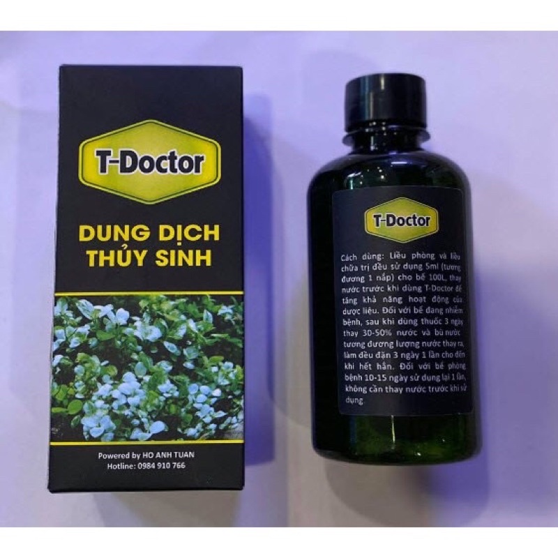 Dung Dịch Thuỷ Sinh T-Doctor | Dung Dịch Chữa Rửa Lá, Bổ Sung Hoạt Chất Cho Cây Thuỷ Sinh