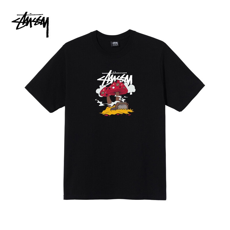 Áo thun tay ngắn in logo Stussy trẻ trung năng động dành cho nam