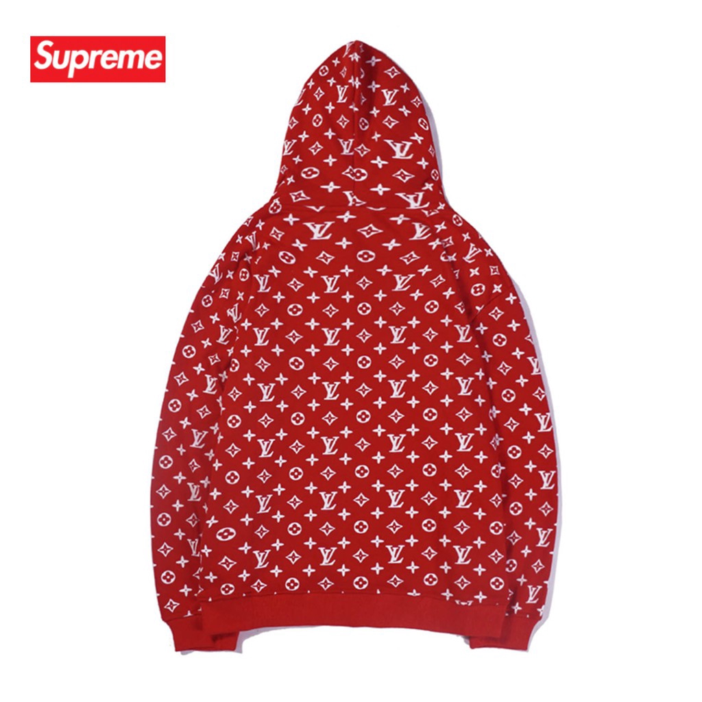 Áo hoodie tay dài in chữ Supreme hợp thời trang