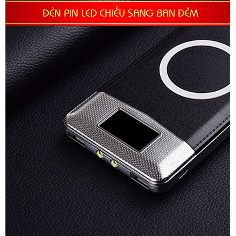 [TẶNG CÁP 3 CHÂN+QUẠT MINI] Sạc Dự Phòng Không Dây Chuẩn QI 10.000mAh - LUXQI1- SIÊU ĐỘC, SIÊU ĐẸP