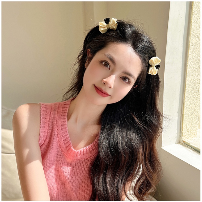 Kẹp Tóc Nơ Hai Mặt Cỡ Nhỏ Dễ Thương