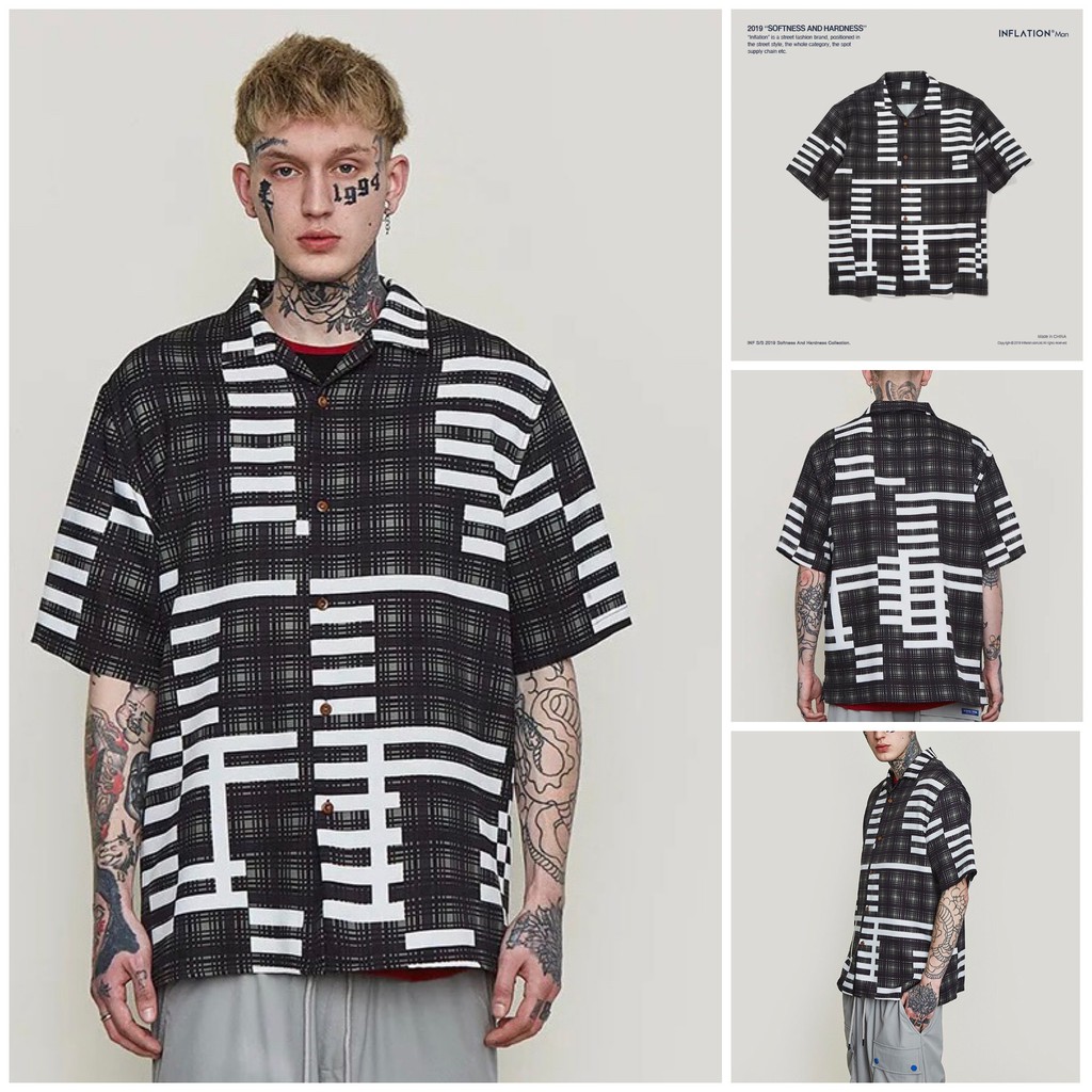 ÁO SƠ MI CỘC TAY UNISEX OVERSIZED LẺ SIZE INF-ALL | BigBuy360 - bigbuy360.vn