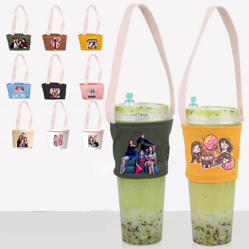 Túi treo cốc blackpink TTCI2 cup holder idol army kpop hoạt hình cute dễ thương