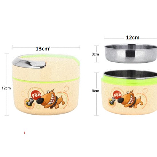 [TẠNG THÌA] Cặp Lồng/ Cà Men/ Hộp Cơm Giữ Nhiệt Cao Cấp QQ 800ML T3A4