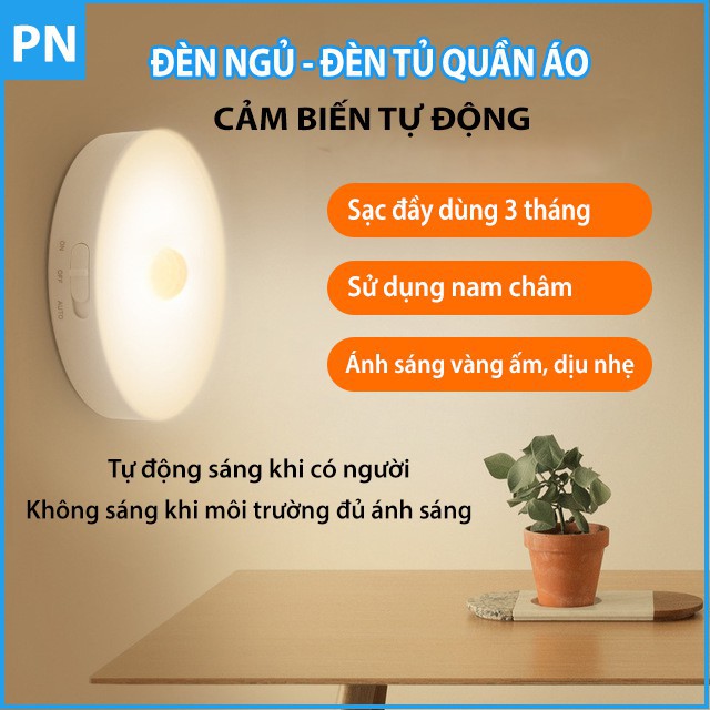 Đèn cảm ứng thông minh không dây cho tủ quần áo, cầu thang, phòng ngủ,...