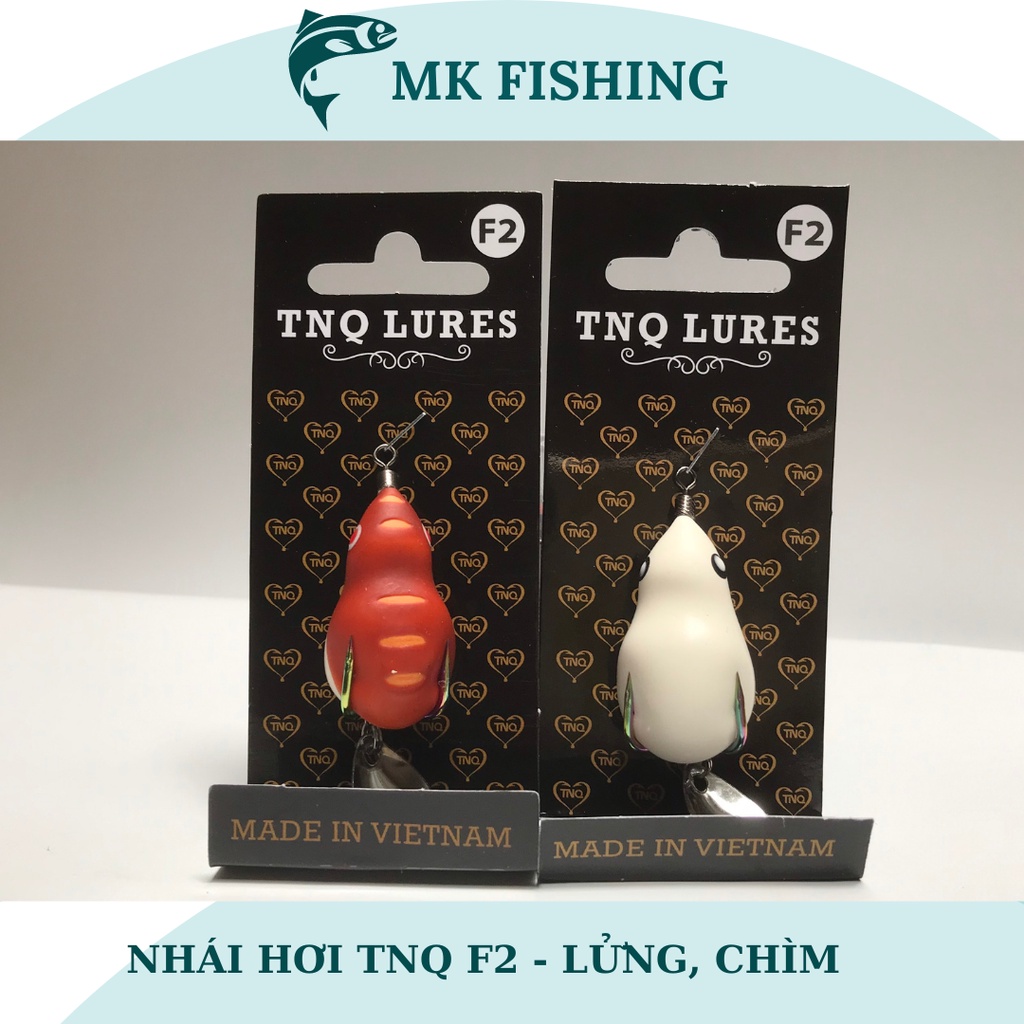 Mồi lure nhái hơi TNQ F1 - nổi và F2 - chìm lưỡi titan