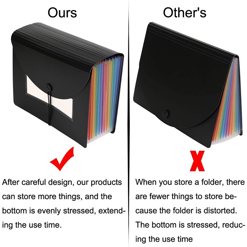 Bìa đựng tài liệu 12 ngăn khổ A4 sắp xếp gọn gàng tiện dụng