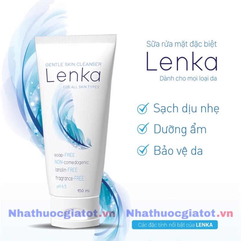 Sửa Rửa Mặt LENKA Không Bọt, Không Xà Phòng - Dùng Được Cho Phụ Nữ Mang Thai Và Cho Con Bú