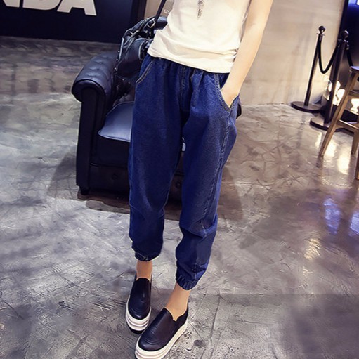 SUXI Hàng Có Sẵn ! Quần Jeans Nữ Lưng Cao Co Dãn