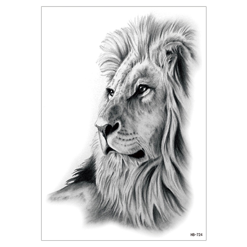 Mới Hình Xăm Dán Tạm Thời Hình Rồng / Sư Tử Chống Nước