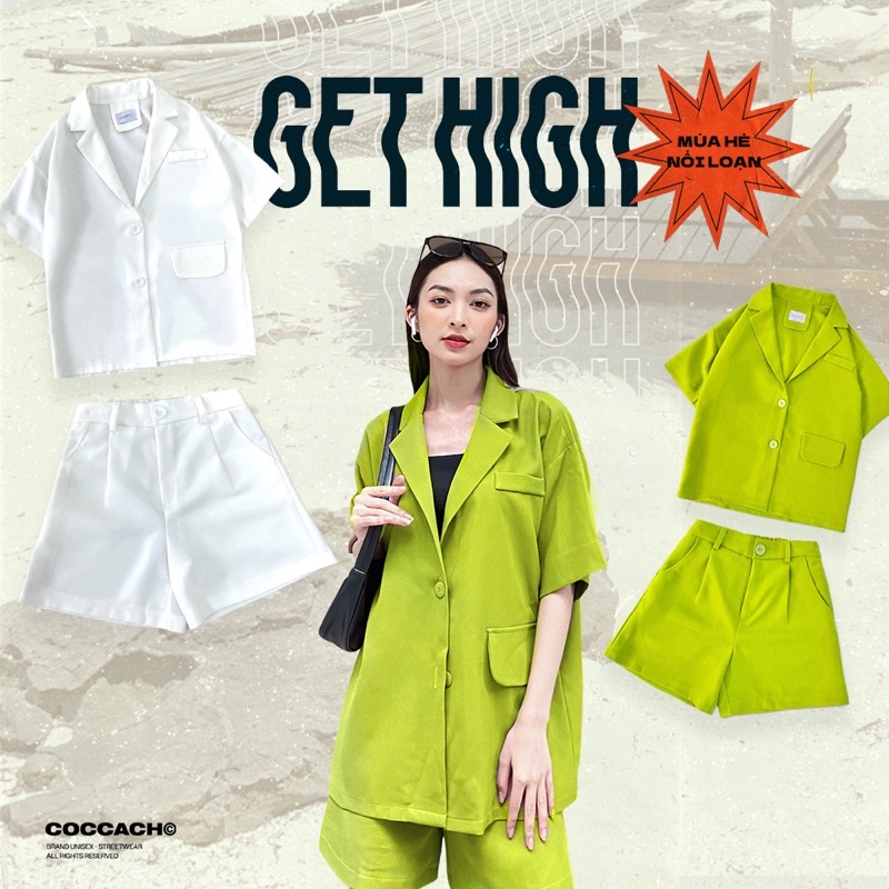 Set bộ Blazer cộc tay CCS68 by COCCACH