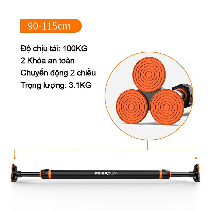 Xà Đơn Treo Tường Thế Hệ Mới FED-0228 - Kích Thước 90-115CM