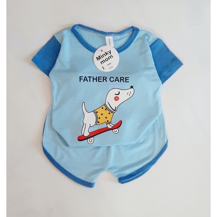 Bộ cộc tay thun lạnh quần vát túi ZIP cho bé trai bé gái B117