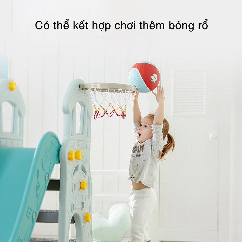 Cầu trượt kết hợp xích đu cao cấp KUB chịu lực lên đến 100kg dành cho bé từ 1.5 - 6 tuổi