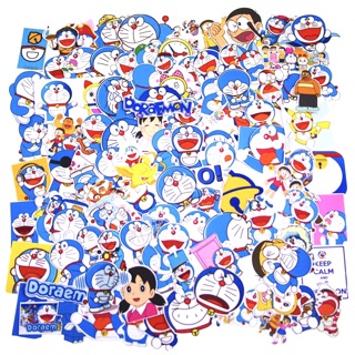 Sticker doraemon 30 cái ép lụa khác nhau