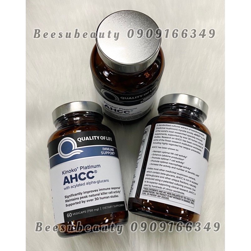 Hộp đựng AHCC Kinoko Platinum 750 60viên sức mạnh tối đa