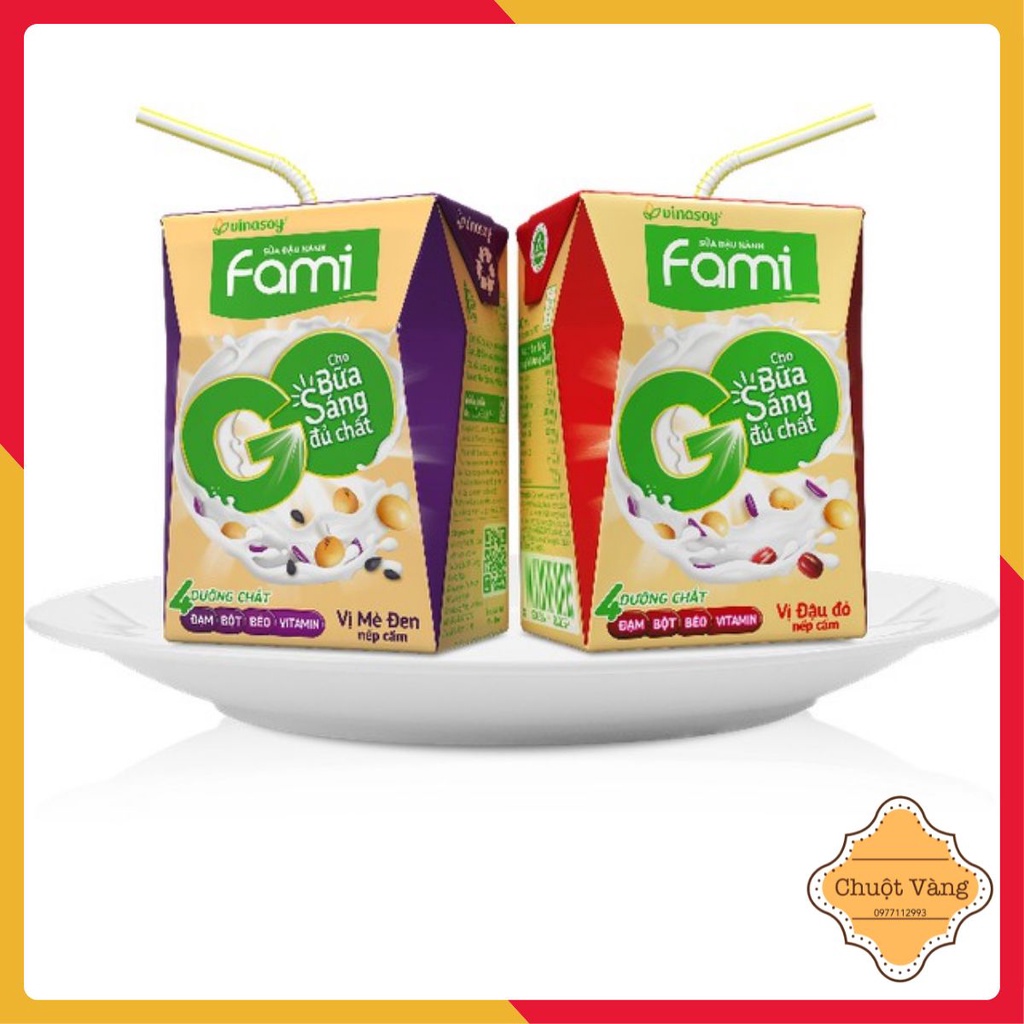Sữa Fami đậu đỏ, mè đen nếp cẩm ( sản phẩm mới)