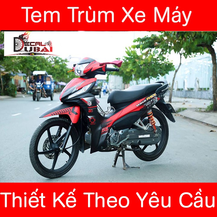 Tem Trùm Wave RSX Đỏ Đen