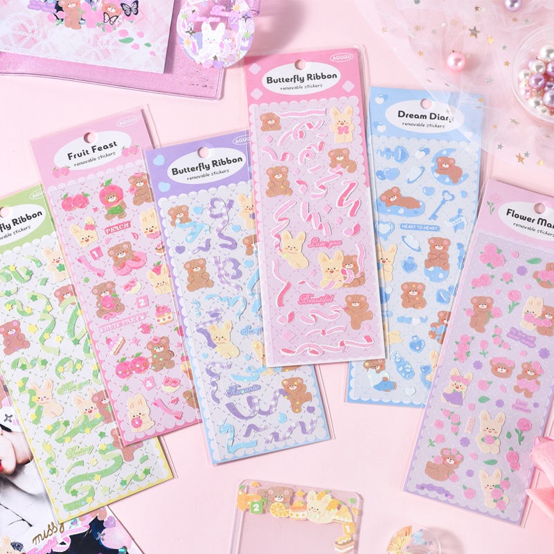 Tấm sticker INFEEL.ME hình Goo Goo dễ thương dán trang trí sổ tay diy