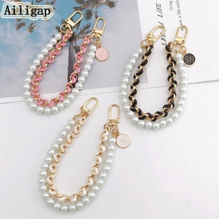 Dây Đeo Tay Gắn Túi Xách/Điện Thoại Đính Ngọc Trai Giả Thời Trang