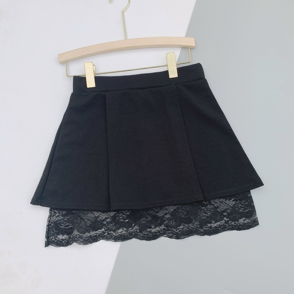 Chân váy nữ ngắn xòe tầng phối chân ren xinh đẹp CV411 SUTANO | BigBuy360 - bigbuy360.vn