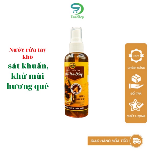 Nước rửa tay khô, rửa tay khô hương quế diệt khuẩn, khử mùi