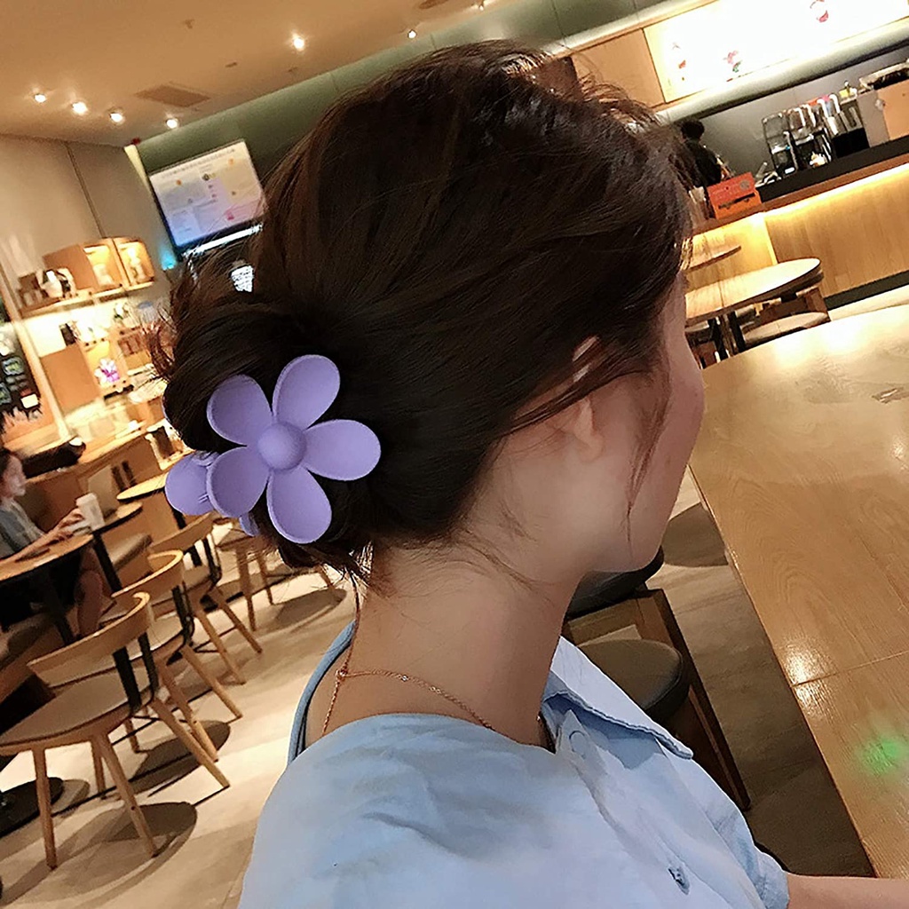 Kẹp Tóc Nhựa Màu Kẹo Hình Hoa Thời Trang Cho Nữ