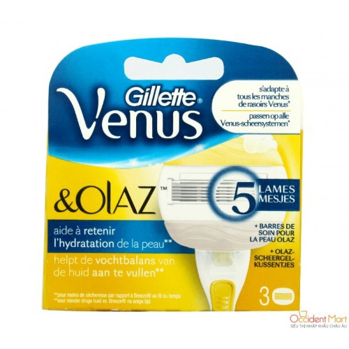 Lưỡi cạo dành cho nữ Gillette Venus&amp;Olaz 5 lưỡi