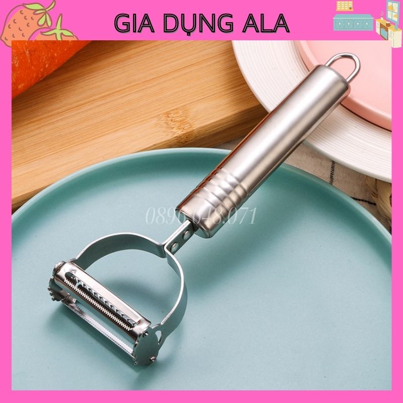 Nạo Rau Củ Hoa Quả Inox Đa Năng, Dụng Cụ Bào Rau Củ Bào Sợi 3 Trong 1 Siêu Tiện Lợi Nhà Bếp