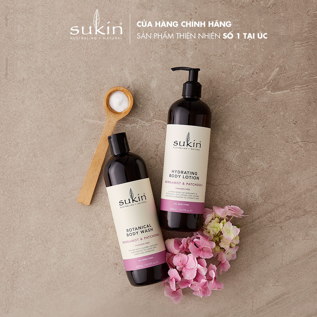 Sữa Dưỡng Thể Hương Cam Bergamot Và Hoắc Hương Sukin Hydrating Body Lotion Bergamot & Patchouli 500ml