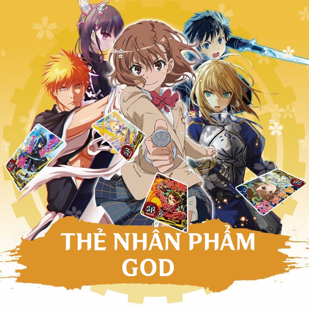 [BẢN ĐẶC BIỆT] Set 5 ảnh thẻ nhân phẩm GOD ngẫu nhiên Anime Sword Art Online,Re:Zero,Bleach, Fate, Yu-Gi-Oh!, Fairy Tail