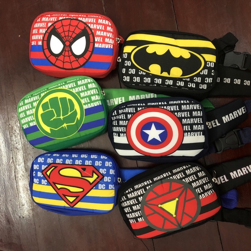 Túi Đeo Chéo, Ví, Bóp Siêu Nhân Siêu Anh Hùng Các Loại - Vải Kaki Dày Đẹp