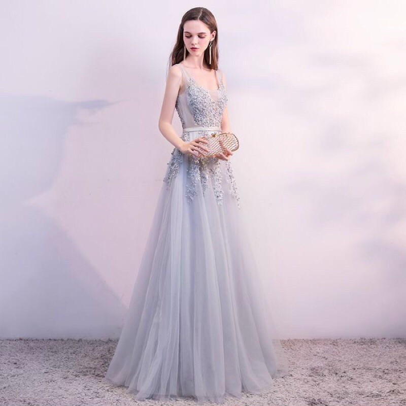 đầm dài phối hoa