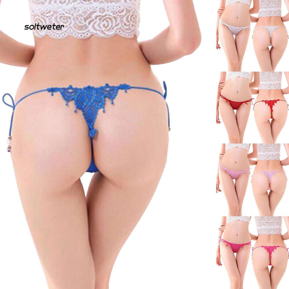 Quần Lót Lọt Khe Phối Ren Phong Cách Quyến Rũ Dành Cho Nữ