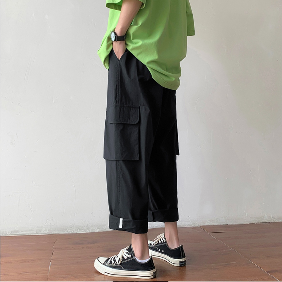 Quần jean dài ống rộng phong cách Hàn Quốc thời trang unisex đơn giản cho nam