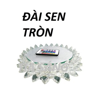 Đài Sen Pha Lê tròn LED đổi màu Φ18