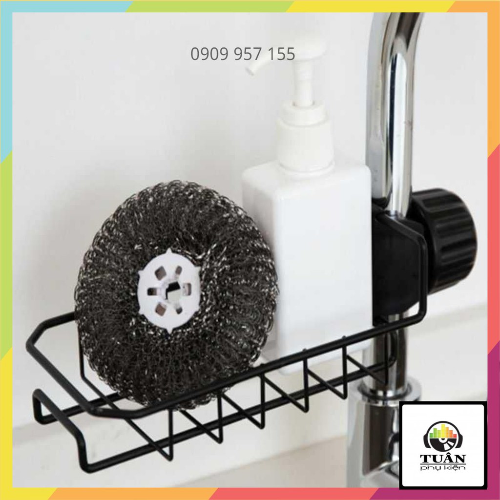 Giá Treo Vòi Đựng Đồ, Giẻ Rửa Chén Bát - Kệ Gắn Vòi INOX Để Đồ Giẻ Rửa Chén Bát