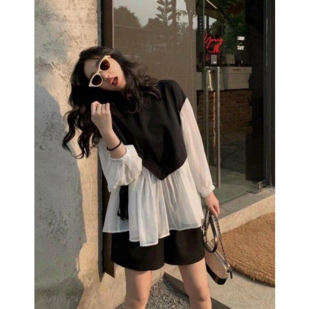 Áo from rỗng phối màu siêu xinh chất thun 4 chiều Free Size dưới 55kg dành cho nữ cá tính năng động trẻ trung sexy