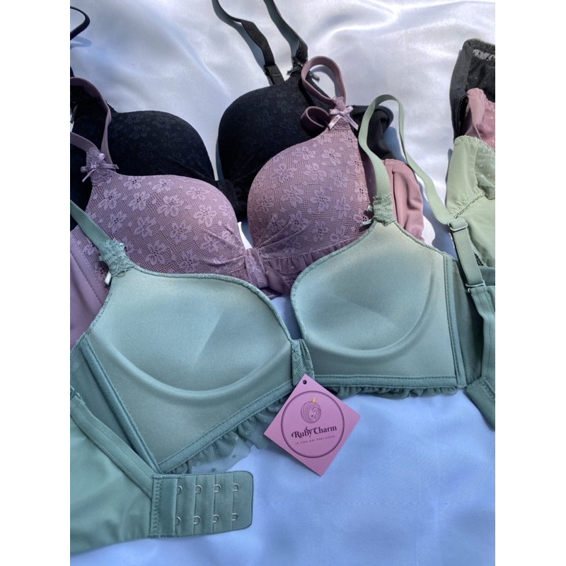 Áo lót hình nơ đệm đúc nâng đẩy vòng một - có kèm quần- RUBYCHARM-BG-693577-2909 | BigBuy360 - bigbuy360.vn