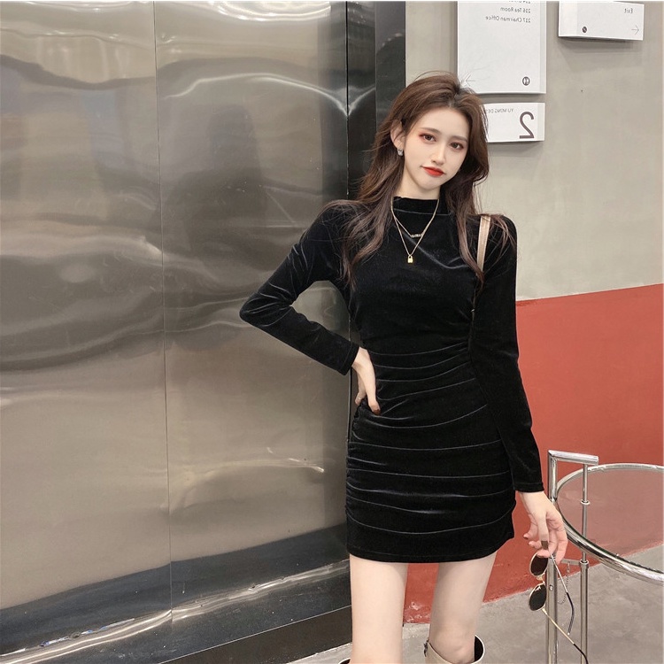 Đầm Nữ Phong Cách Retro Thời Trang Hàn Quốc Quyến Rũ