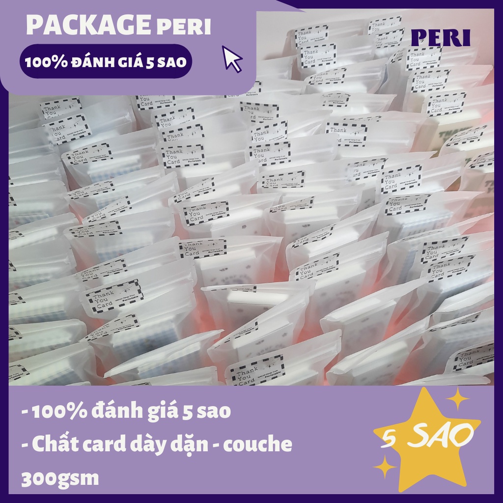 (deal sốc 9k) 100 card thank you giá rẻ, name card, phiếu cảm ơn khách hàng dành cho shop size 9x5cm