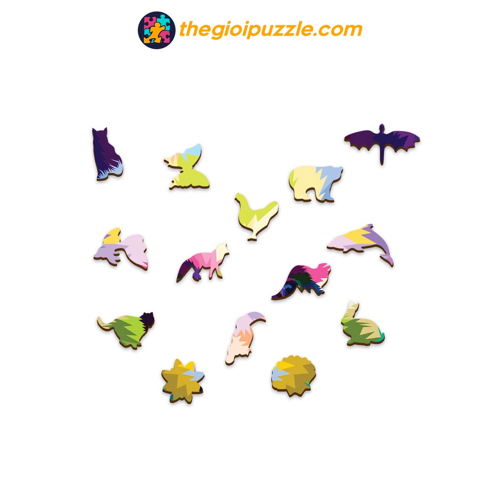 Bộ Xếp Hình Gỗ Thegioipuzzle Ghép Hình Puzzle con Gấu TGP062
